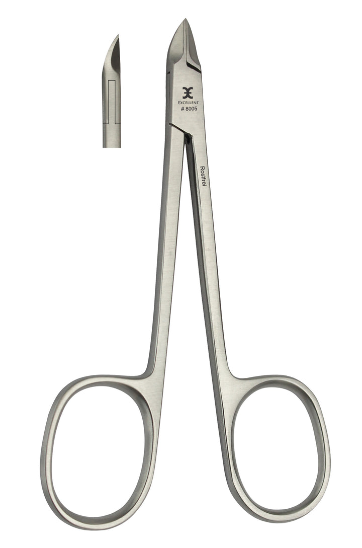 Nagelhautzange 10 cm, Schneide gerade mit Scherengriff