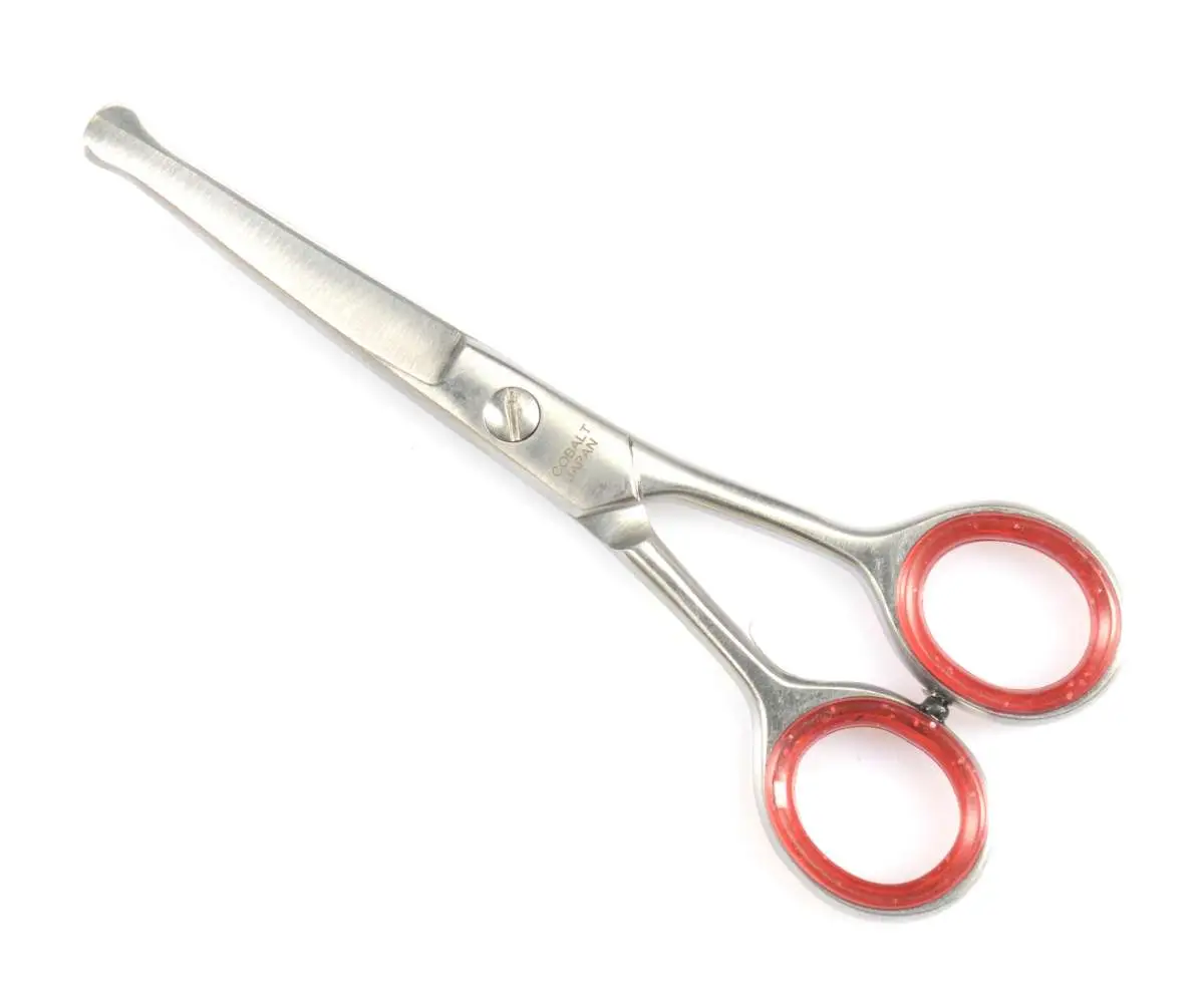 Excellent nose hair scissors with red handle