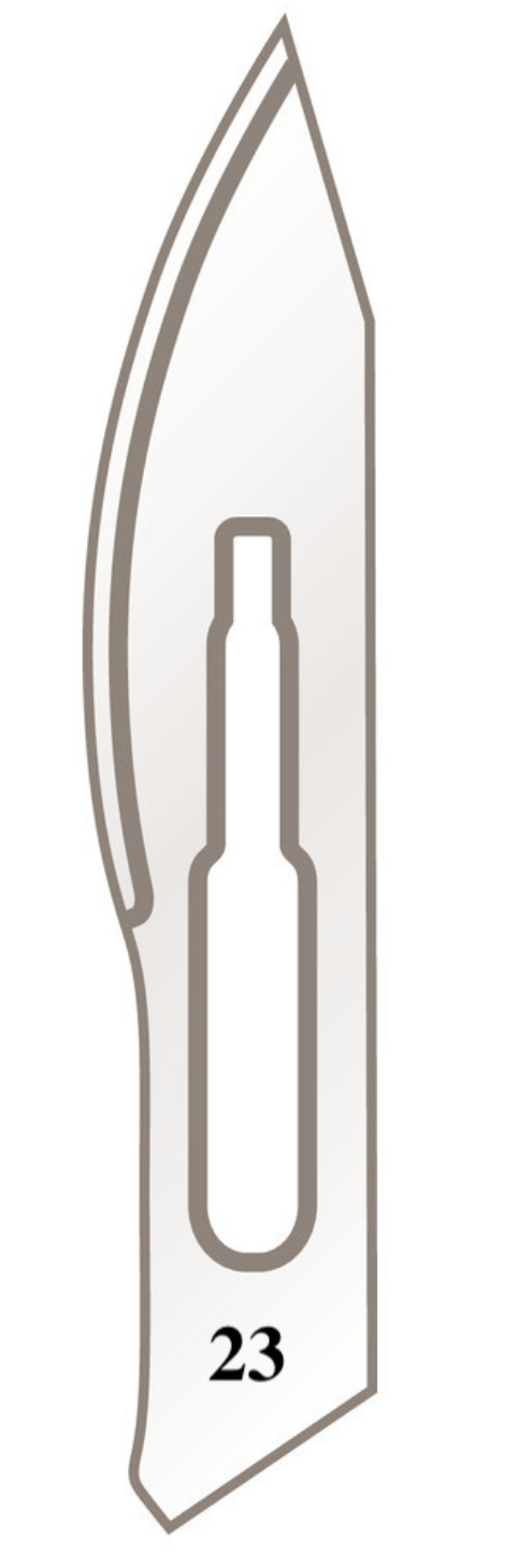 Scalpel holder blades no. 23 for handle no. 4