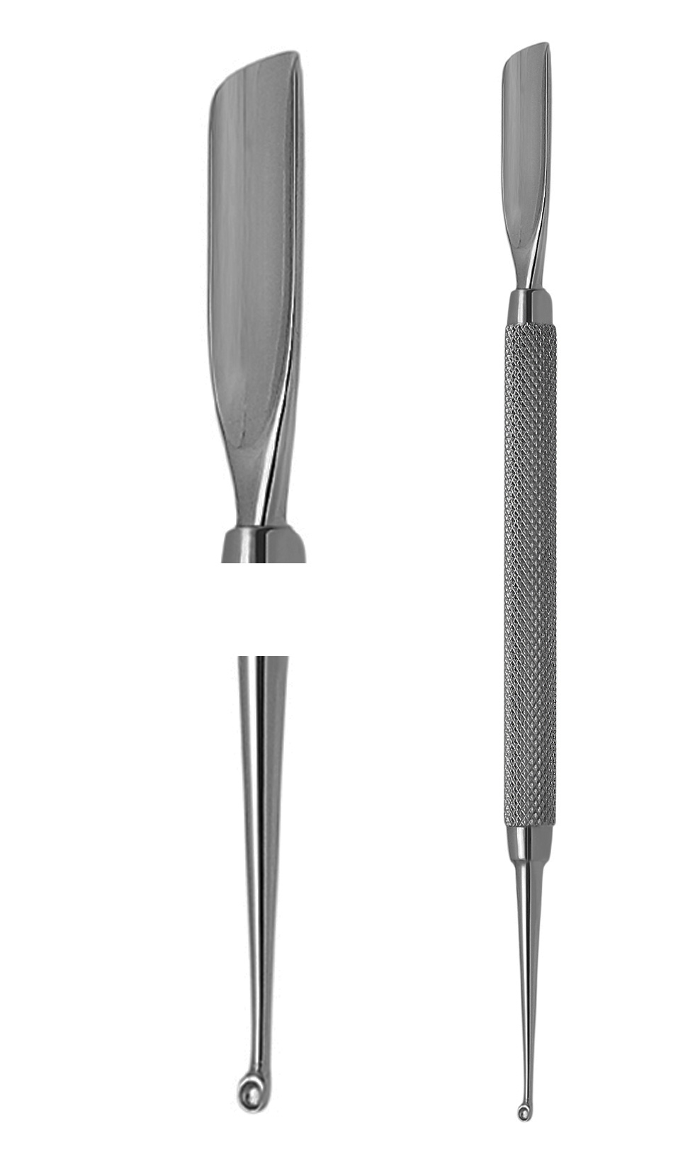 Excellent cuticle pusher and comedone lifter