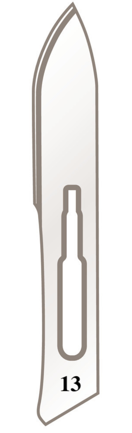 Scalpel holder blades no. 13 for handle no. 3