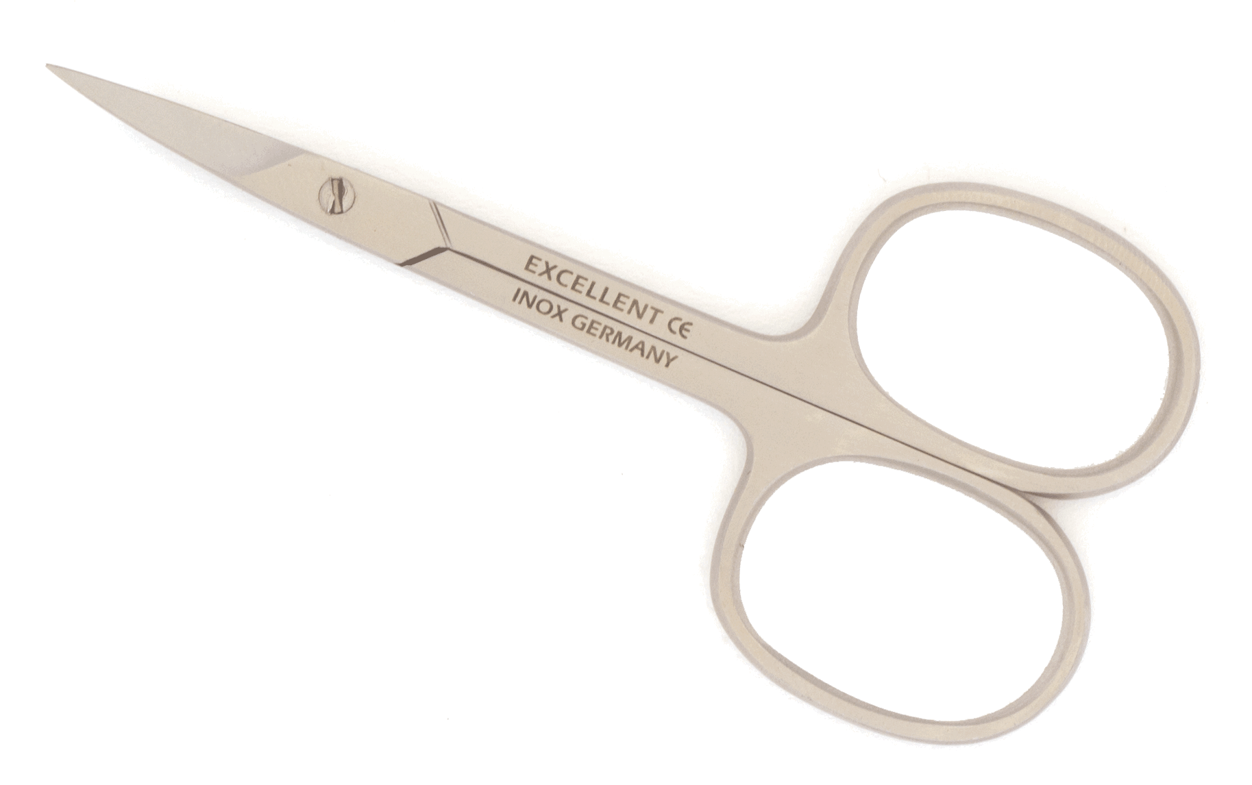 Excellent cuticle scissors 9 cm, pointed, dagger blade cut