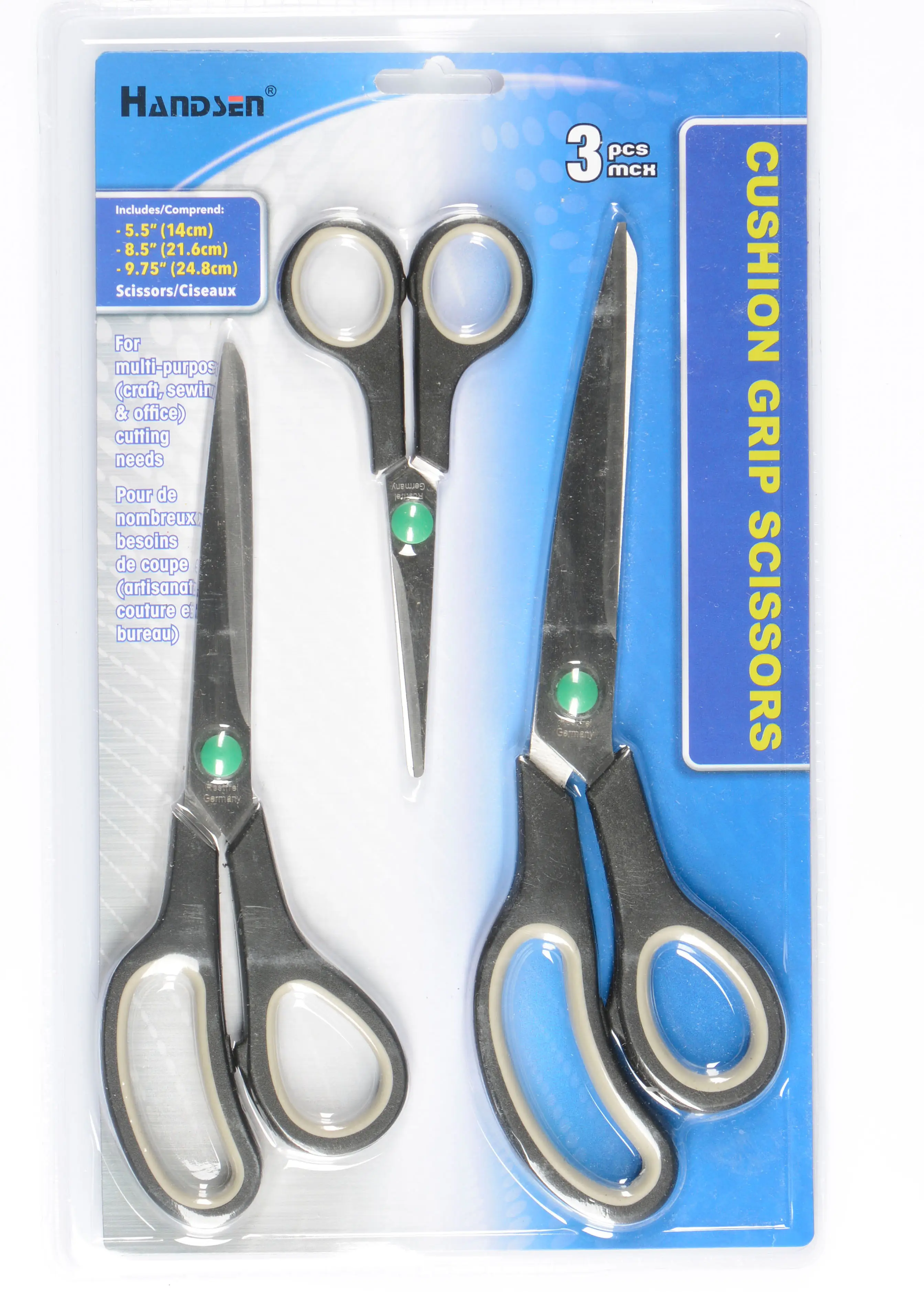 Excellent 3-piece household scissors set