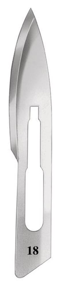 Scalpel holder blades no. 18 for handle no. 4