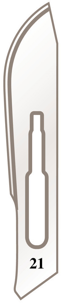 Scalpel holder blades no. 21 for handle no. 4