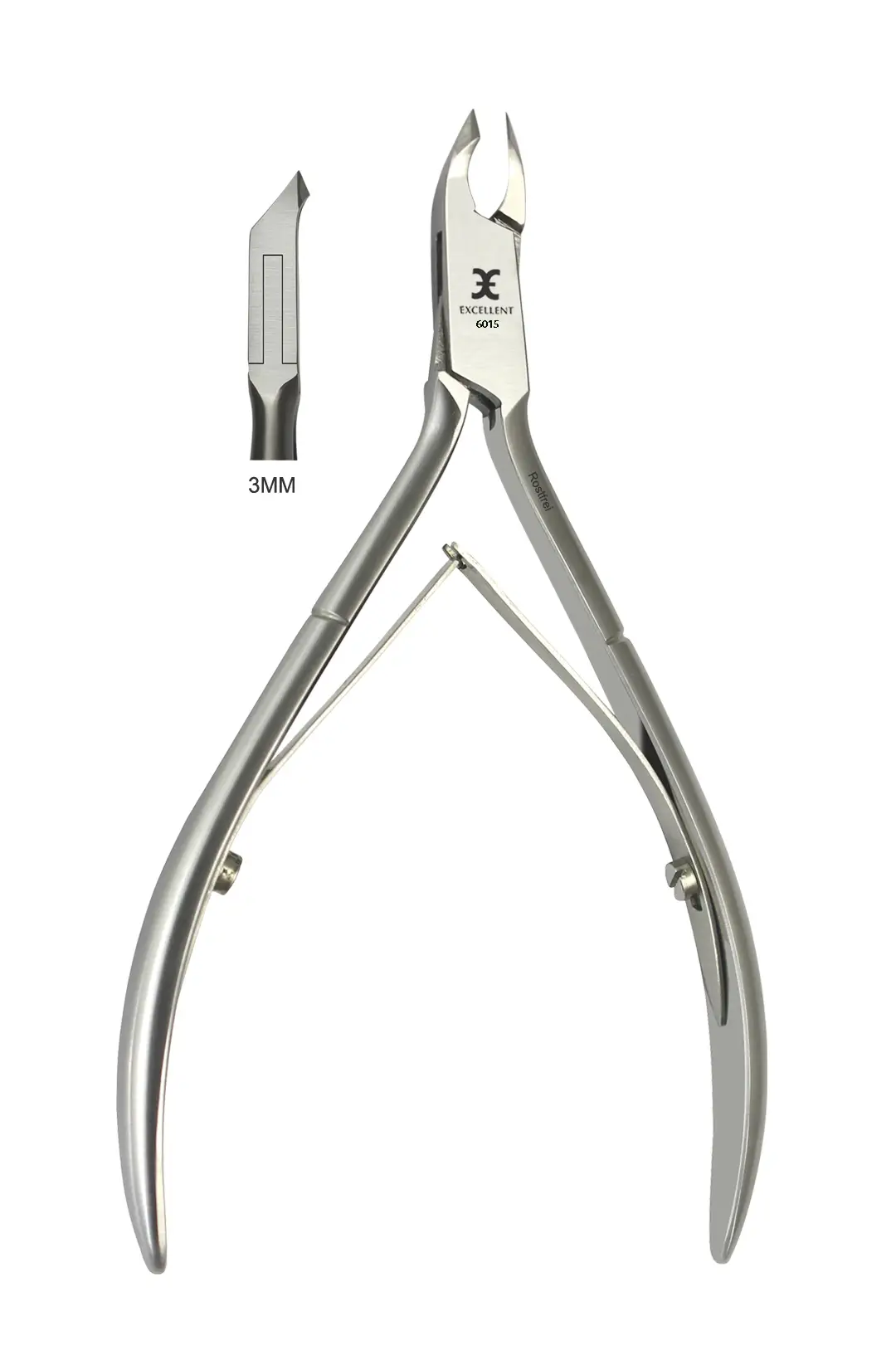 Excellent cuticle nippers 10 cm, cutting edge 3 mm