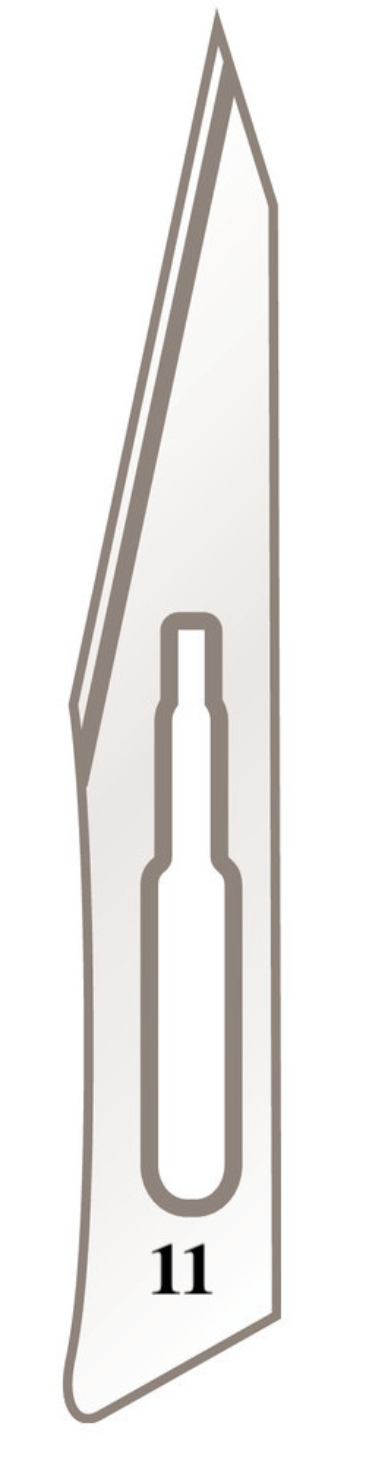 Scalpel holder blades no. 11 for handle no. 3